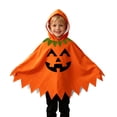 thumbnail image 2 of Kids Pumpkin Unisex Hooded Cape Girls Dress up Clothes Halloween Boys 5-6 Years, 2 of 4