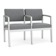 thumbnail image 1 of Lenox Steel Reception Waiting Room 2 Seats Chair / Silver Steel / Gray, 1 of 5