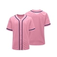 thumbnail image 5 of Tranfacy Kids Boys 3-15 Years Summer Tops Short Sleeve V-Neck Solid Mesh Baseball Style Blouses Shirts, 5 of 5
