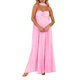 thumbnail image 1 of Vestido sexy sin tirantes y con espalda descubierta para mujer, de cintura alta y largo, con detalle de pañuelo., 1 of 6