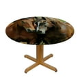BCIIG Horses Grass Field Round Table Cover Stain Resistant Washable