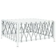 thumbnail image 6 of vidaXL 5 Piece Patio Lounge Set with Cushions White Steel, 6 of 9