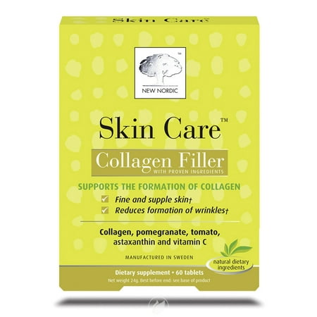 New Nordic Us, Inc Skin Care Collagen Filler 60 Tablet, Pack of