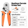 thumbnail image 4 of Outil de Serrage de Ferrule de Fil iCrimp, Profil Hexagonal de Serrage, Serrure à Manches Fines Auto-Ajustable pour Terminal Isolé AWG23-10 & Ferrule Non Isolée, 4 of 4