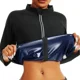 thumbnail image 2 of Traje de Sauna para mujer, traje para correr, Fitness, sudoración, aumento de pecho, ropa moldeadora adelgazante, cuello con cremallera, soporte, sudor caliente, 2 of 5