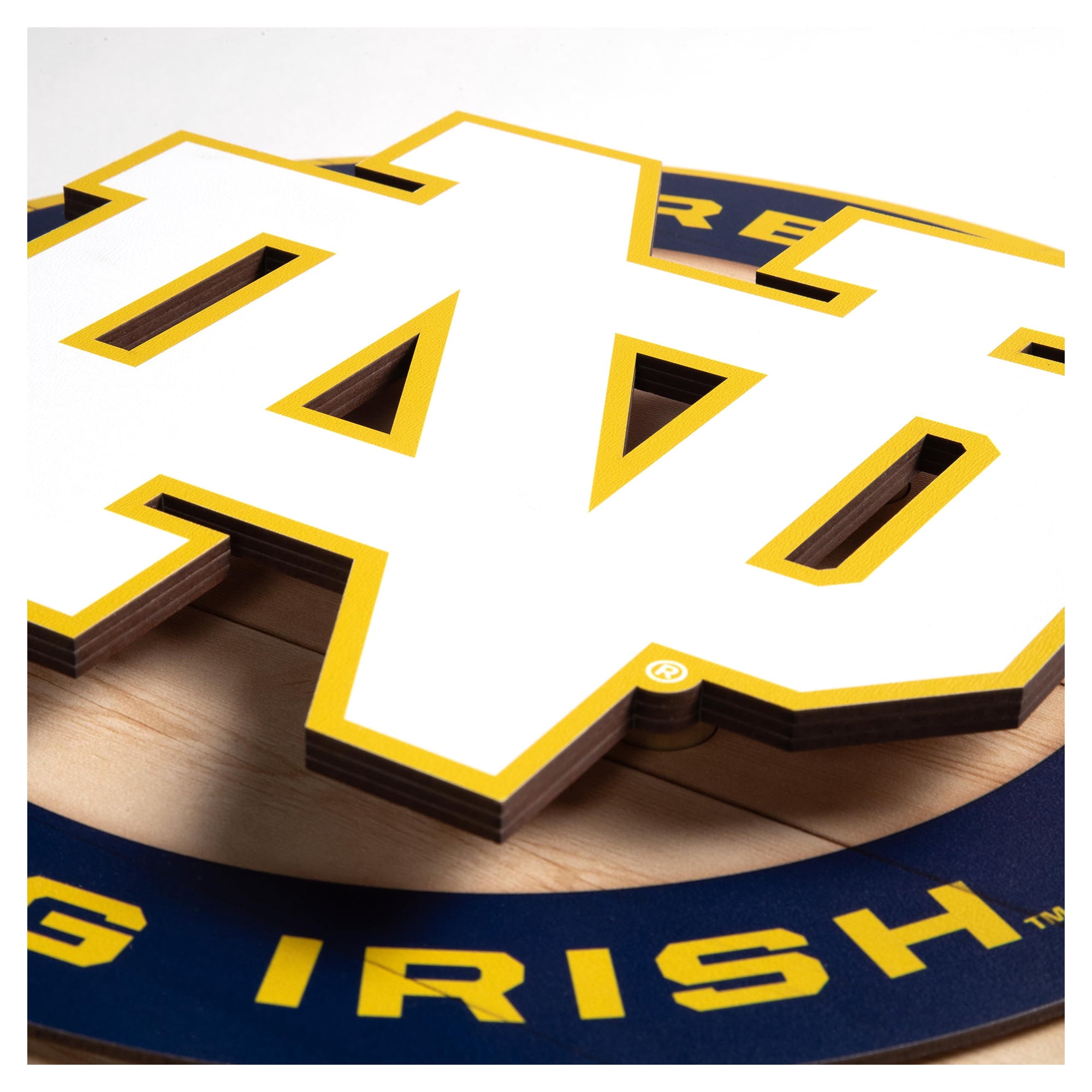 IDNA Notre Dame Fighting Irish 15" x 15" 3DX Logo Circle Backer Wall Art