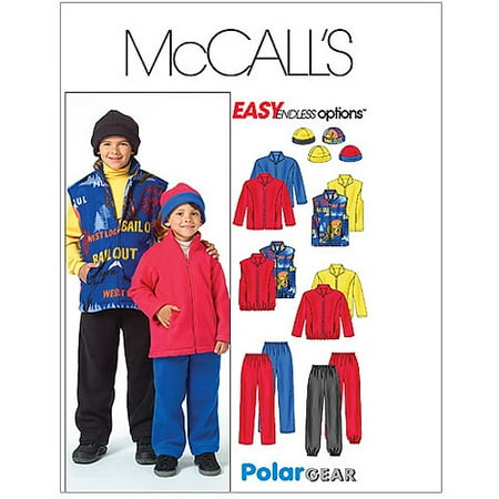 McCall's Children's and Boys' Jacket, Vest, Pull-On Pants and Reversible, CZ (M, L, XL)