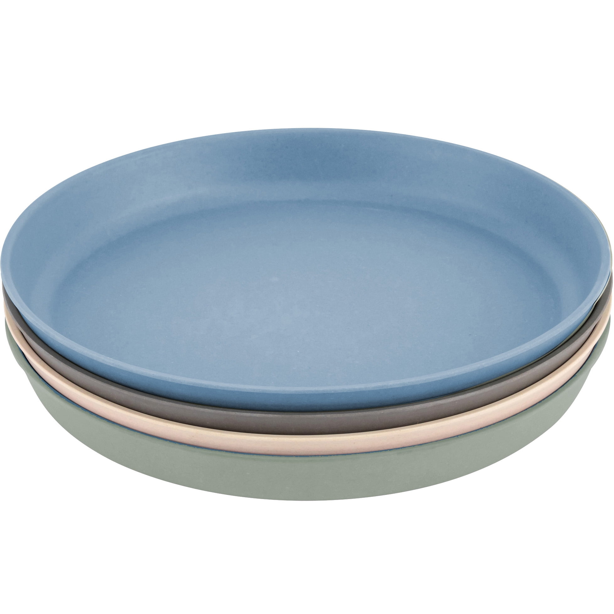 WeeSprout Kid-Sized Bamboo Melamine Plates, Set of 4