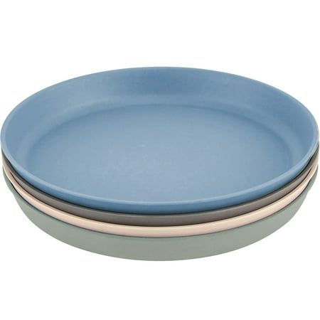 WeeSprout Kid-Sized Bamboo Melamine Plates, Set of 4