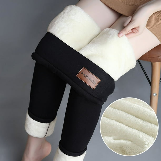 Kmbangi Women Girl Fleece Leggings High Waist Warm Soft and Comfortable  Outdoor Tights for Spring Autumn Winter 