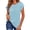 Blue, variant on Cap Sleeve Oversized T Shirts Loose Fit Blouses Women's Summer Casual Tops