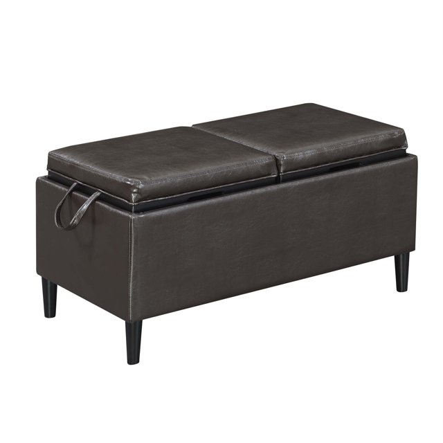 Convenience Concepts Designs4Comfort Pouf de Rangement Magnolia avec Plateaux