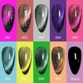 thumbnail image 2 of Set de esmaltes de uñas MIZHSE Cat Eye Gel, 10 colores con barra magnética, 2 of 7