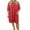 Red, variant on fatyb Summer Dresses for Women Puff Half Sleeve Loose Midi Dress Pleated Casual Tshirt Dress with Pockets