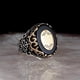 thumbnail image 1 of Anillo clásico con incrustaciones de piedra negra para hombre, anillos Punk de circón, joyería de lujo para boda, compromiso, moda, 1 of 4