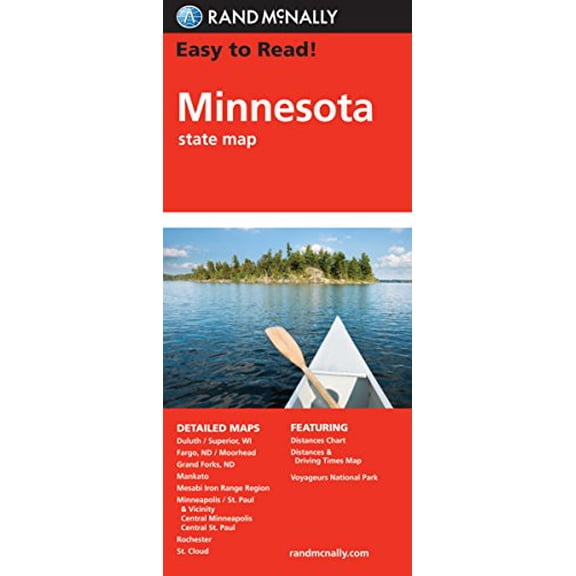 Pre-Owned Minnesota State Map (Rand McNally Easy to Read!) Paperback