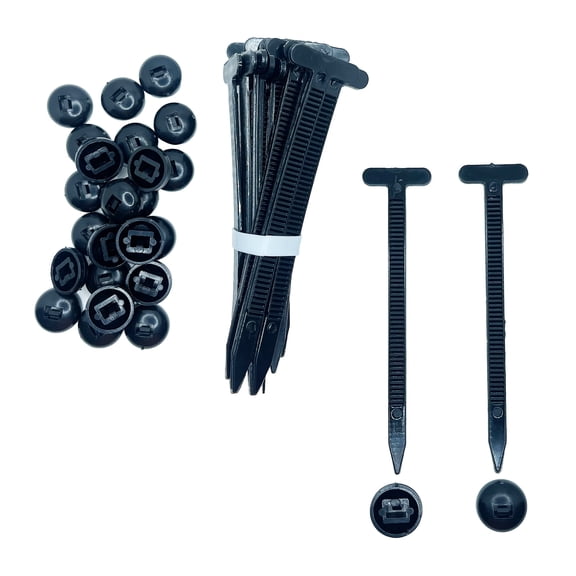 Nylon Universal Cable Tie Buckle, Heavy Duty Self-Locking Nylon Zip Ties Holder, UV-Resistant Fasteners for Car Fender Trunk Repair, Wire Bundling, Home & Garage Use 20pcs