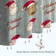 thumbnail image 6 of Gray Christmas Santa and Reindeer Pattern Shower Curtain 84"x72" ,Bathroom Decorative Shower Curtains Set with 12 Hooks,Modern Waterproof Washable Shower Curtain, 6 of 6