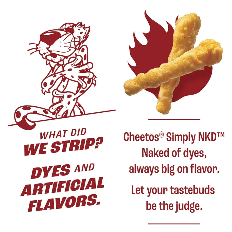 Cheetos Simply NKD, No Dyes No Artificial Flavors Crunchy Flamin