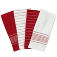 thumbnail image 2 of All-Clad Skipping Stripe & Wave Kitchen Towels, 4-Pack, Chili, 2 of 5