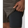 thumbnail image 4 of Hanes Moves Men's 2-in-1 Gym Shorts, 7" Inseam Grey Encore XL, 4 of 11