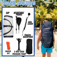 thumbnail image 4 of Blue Water Toys Portable Inflatable Stand Up Paddle Board Kit with Pump, Backpack, Coil Leash, and Repair Kit, SUP 350 Pound Limit, 11 Feet by 34 Inches, 4 of 8