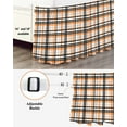thumbnail image 3 of Abstract Stripes Bed Skirt Queen Size 18" Drop Orange Black Grey Plaid Ruffled Wrap Around Bed Skirts Adjustable Elastic Bedskirt Dust Ruffle for Queen Size Bed, 3 of 7