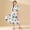 Green, variant on Girls 2 Piece Outfits Floral Lapel Button Shirts and Skirts Sets Summer Short Sleeve Suits for Kids Green 9-10 Years