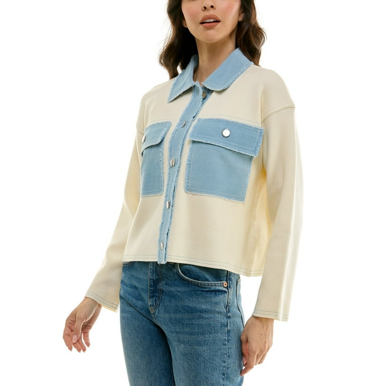 Nanette Lepore Women's Mixed Media Button Down Top, Sizes S-XL