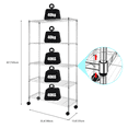thumbnail image 5 of Tcbosik 5-Tier Wire Shelving Unit with Wheels, Heavy Duty Storage Rack with Adjustable Shelves, Metal Organizer for Garage, Basement, Warehouse, Chrome, 5 of 10