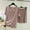 Khaki, variant on LIZUOJUN Lightweight Breathable Pajamas for Women V Neck Ruffle Trim Short Sleeve Shorts Soft Knit Sleepwear Loungewear 2 Piece Set Summer Spring Warm Weather - L