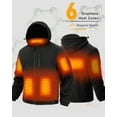 thumbnail image 2 of Fuklindy Graphene Heated Jacket for Men Heat Up to 20HRS 2V Fast Charge 18400mAh Large Capacity Winter Outdoor Lightweight Heating Jackets Battery Powered Heating Jacket for Hiking Skiing Camping, 2 of 5