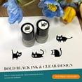 thumbnail image 6 of 2026 Novelty Cute Black Cat Kitten Stamps for Stamp Cards,Mini Stamps Teacher Reward Stamp, Letters and Diaries Decorative Mini Stamps (A), 6 of 7