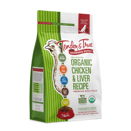 UPC: 0854803005409 | Tender & True Organic Chicken & Liver Recipe Dry Dog Food 11 lb bag