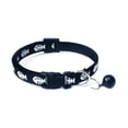 thumbnail image 2 of Walbest Fish Bone & Reflective Cat Collar with Bell Basic Dog Cat Collar Buckle Adjustable Polyester Cat Dog Collar or Seatbelts, Adjustable 19-32cm, 2 of 7