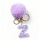 thumbnail image 4 of Colgante de Bola de Terciopelo Morado con 26 Letras, Llavero con Colgante de Letra, Mochila Pequeña, Regalo Navideño, 4 of 6