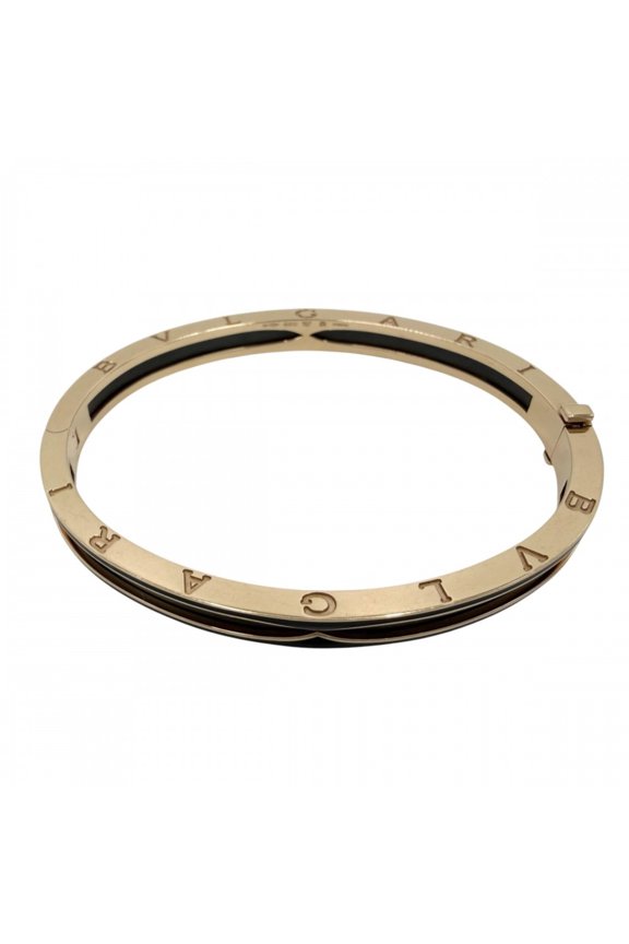 Pre-Owned Bvlgari Bulgari B-zero 1 Open Bangle Bracelet for Women, Medium Size, Au750 18K Pink...