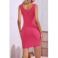 thumbnail image 4 of Vestidos de Verano para Mujer, Ajustados, Sin Mangas, Informales, Ajustados, con Cuello en V y Acanalados. Rosa Roja XL, 4 of 10