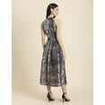 thumbnail image 3 of Moomaya Womens Printed Smocked Dress, Halter Neck Sleeveless Midi Gown, 3 of 9
