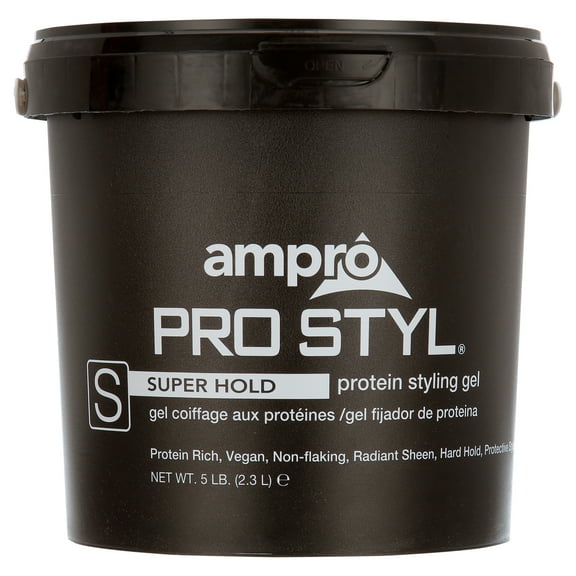Ampro Pro Styl® Super Hold Protein Styling Gel, Resistant Hair Textures, 5 lb. , Moisturizing, Unisex