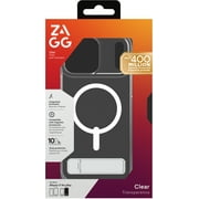 ZAGG Clear Snap with Kickstand - Apple iPhone 17 Pro Max Clear Case with MagSafe and Built-In Kickstand