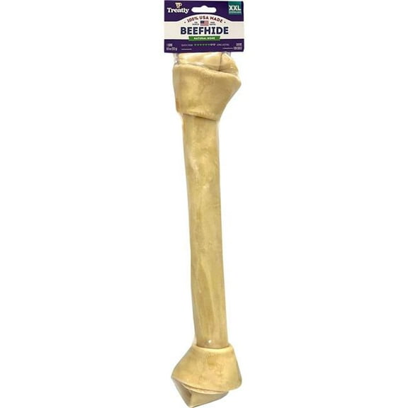 Treatly 12110 15 in. 100 Percent USA Beef Hide Bone Banded - Natural - Case of 16