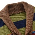 thumbnail image 5 of uikmnh Men's Autumn and Winter Lapel Color Matching Knitted Cardigan Sweater Coat, 5 of 8