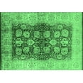 thumbnail image 1 of Ahgly Company Indoor Rectangle Oriental Emerald Green Industrial Area Rugs, 2' x 3', 1 of 4