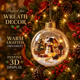 thumbnail image 7 of Glowing Christmas Story Ornament, 3.15in Light-Up Mini Holiday Scene with Warm LED Light, Festive Keepsake Gift for Home Christmas Party Tree Mantel Holiday Decoration, A, 7 of 7