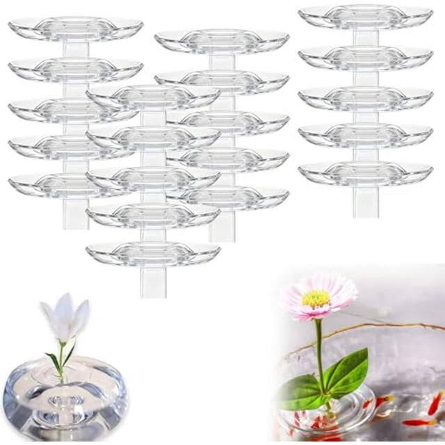 2025 Creative Floating Floral Arrangement Holder, Innovative Floating Flower Display Stand, Reusable Wind-Driven Waterproof Flower Holder with Dynamic Rotation for Bowls/Fish Tanks (L-20)