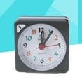 thumbnail image 3 of Worgeous Mini Clock Square Plastic Quartz Alarm Clock Portable Lightweight Clock (Grey), 3 of 8