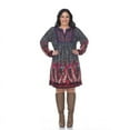 thumbnail image 4 of White Mark Women's Plus Size Apolline Embroidered Sweater Dress, 4 of 5