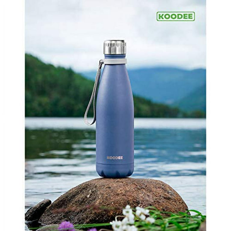 koodee 9 oz Stainless Steel Insulated Water Bottle for School Double Wall  Vacuum Leak Proof Cola Shape Metal Small Water Bottles (Purple)