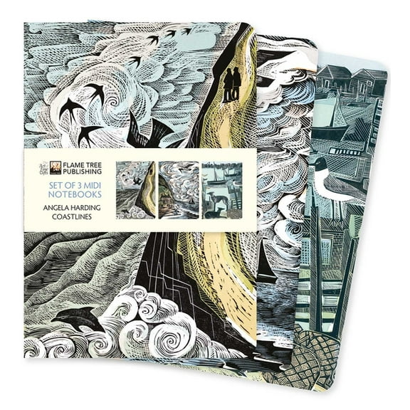MIDI Notebook Collections Angela Harding: Coastlines Set of 3 MIDI Notebooks, (Hardcover)
